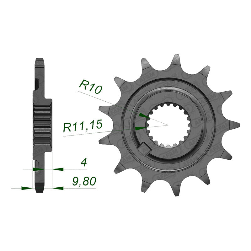 Afam AFAM Front Sprocket 520P 13T - (43303-13)