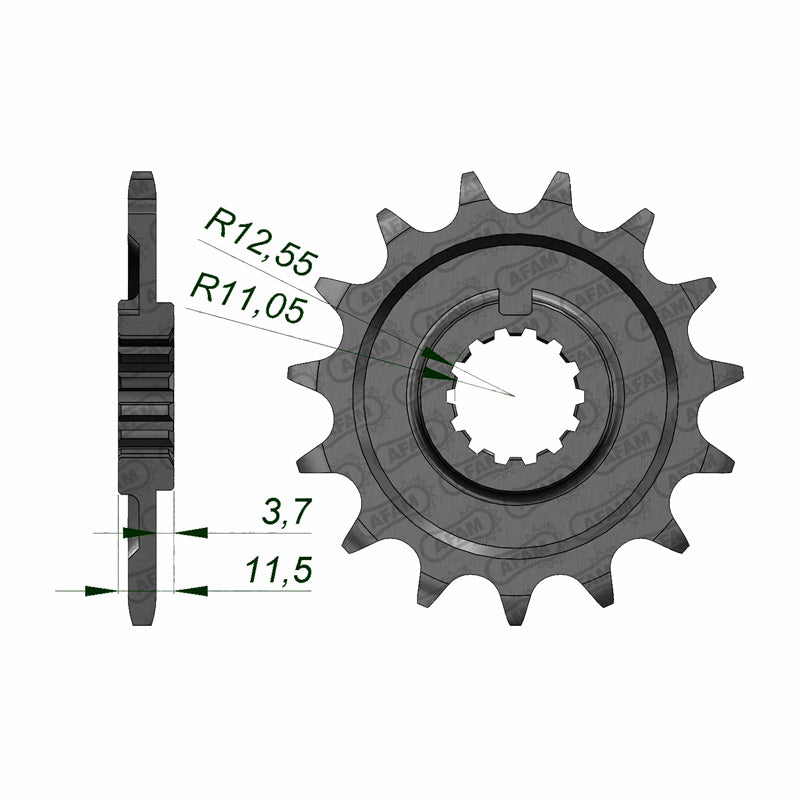 Afam AFAM Front Sprocket 520P 14T - (43304-14)