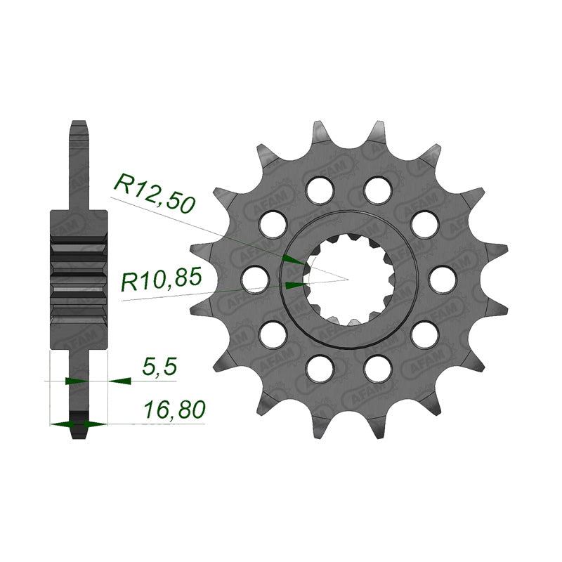 Afam AFAM Front Sprocket 520P 16T - (20617-16)