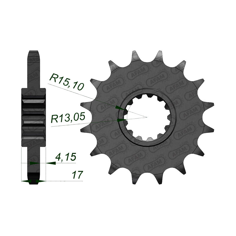 Afam AFAM Front Sprocket 530P 17T - (20603-17)