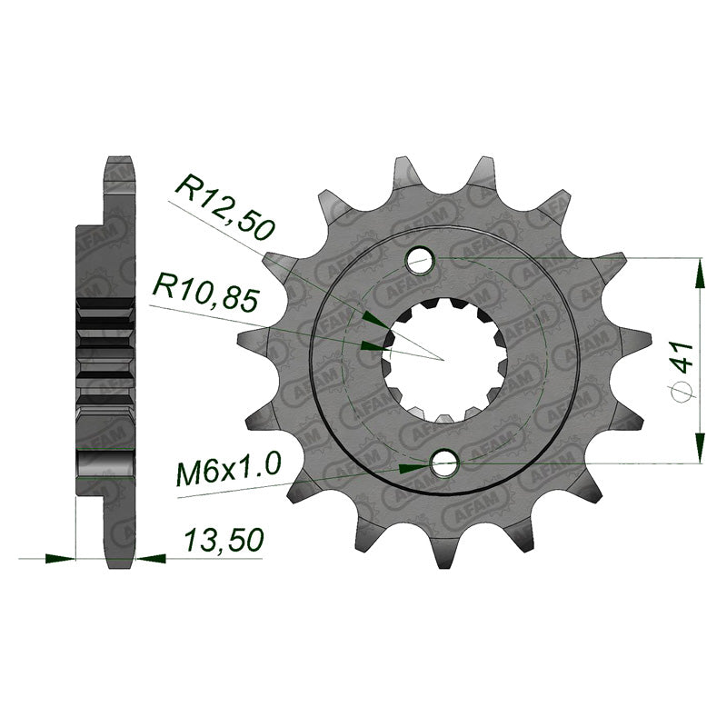 Afam AFAM Front Sprocket 525P 16T - (20507-16)
