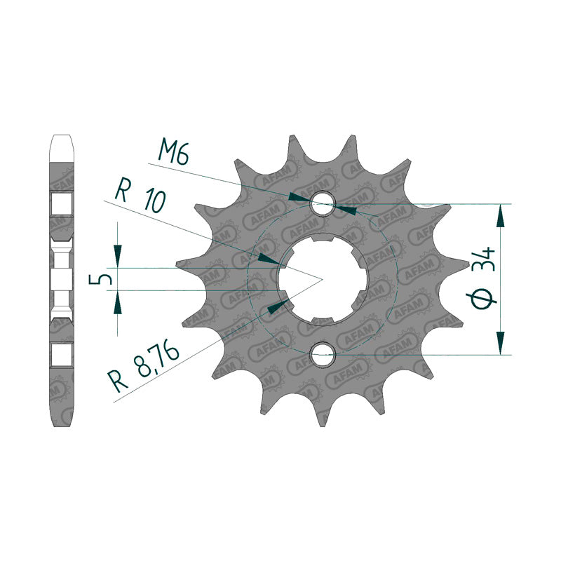 Afam AFAM Front Sprocket 428P 14T - (26200-14)