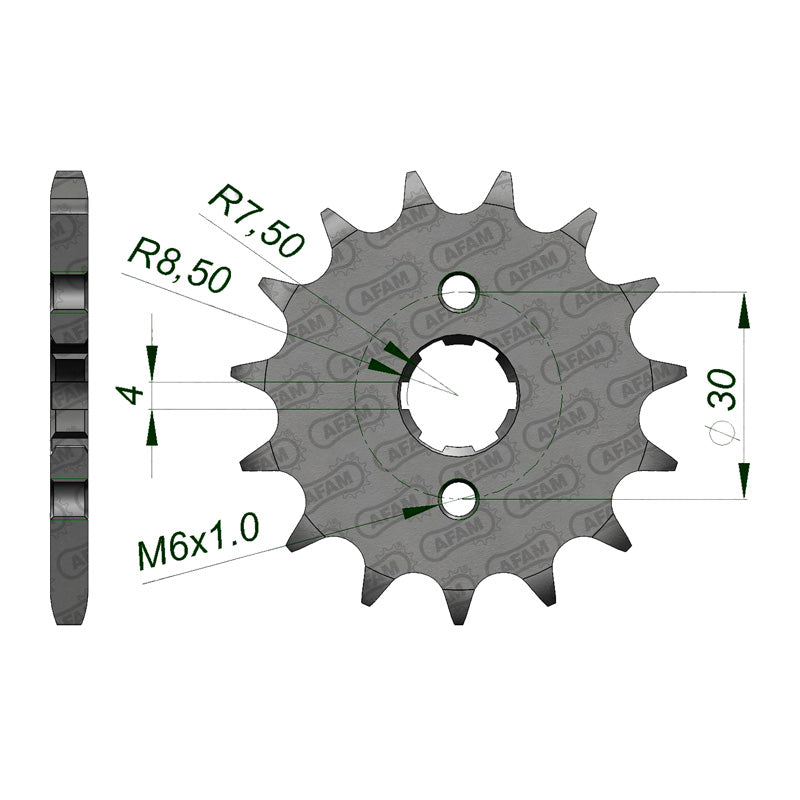 Afam AFAM Front Sprocket 428P 14T - (20107-14)