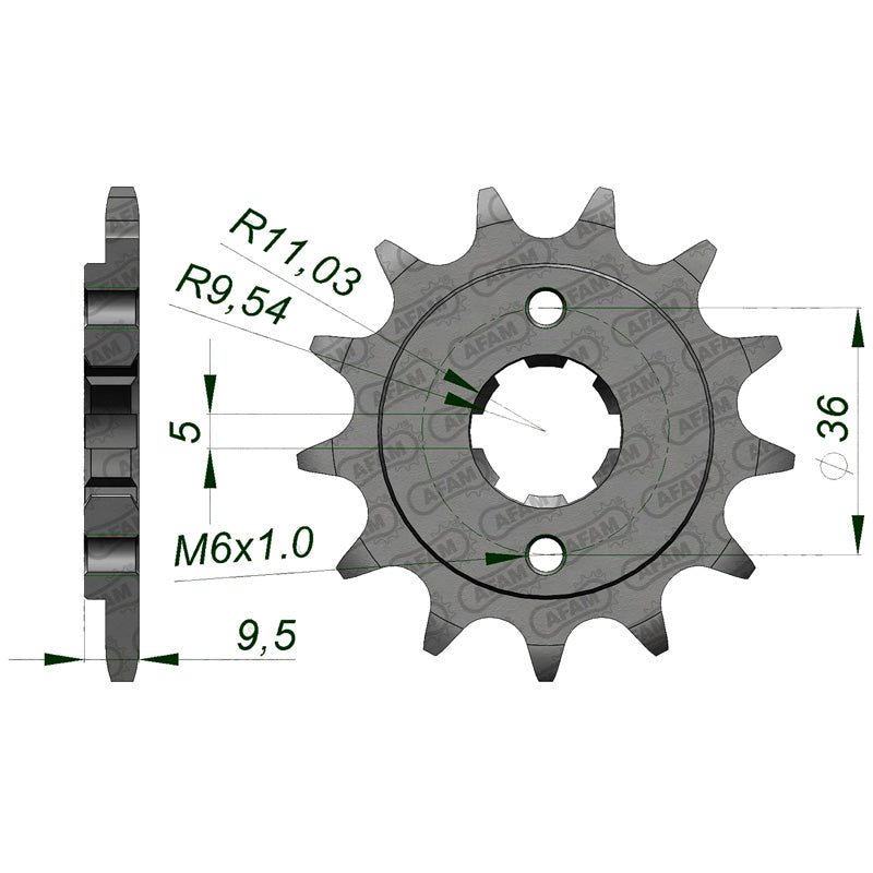Afam AFAM Front Sprocket 520P 14T - (20308-14)