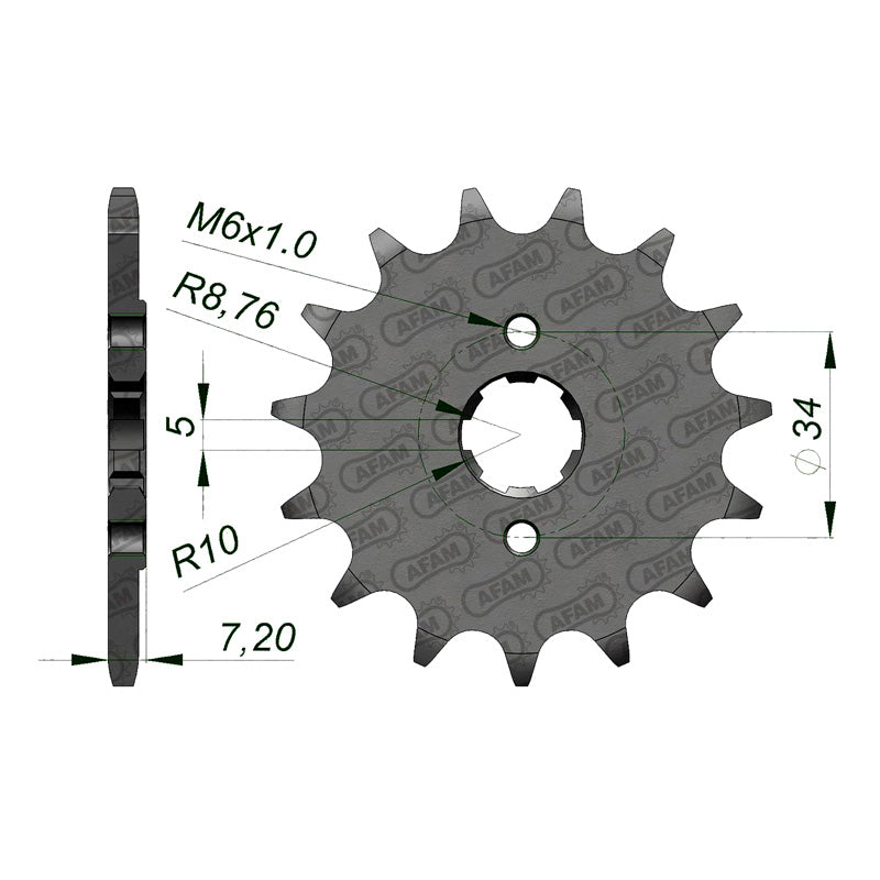 Afam AFAM Front Sprocket 520P 14T - (20305-14)