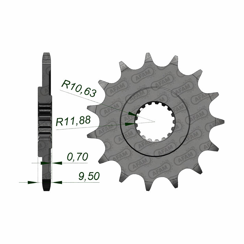 Afam AFAM Front Sprocket 520P 12T - (20311-12)