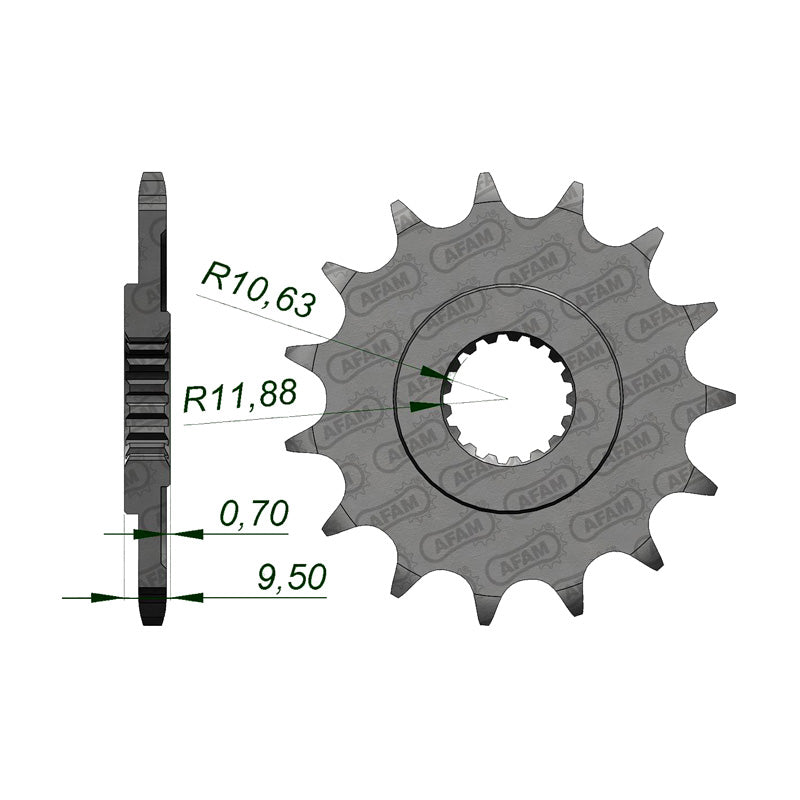 Afam AFAM Front Sprocket 520P 13T - (20311-13)