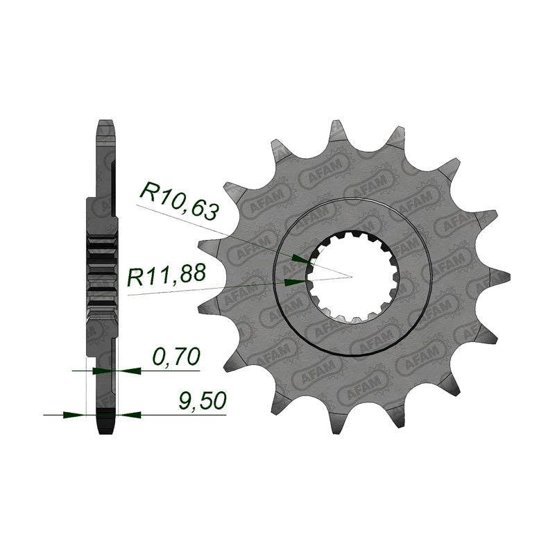 Afam AFAM Front Sprocket 520P 14T - (20311-14)