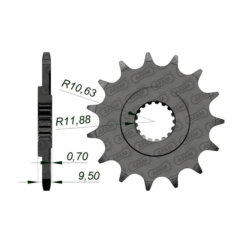 Afam AFAM Front Sprocket 520P 16T - (20311-16)