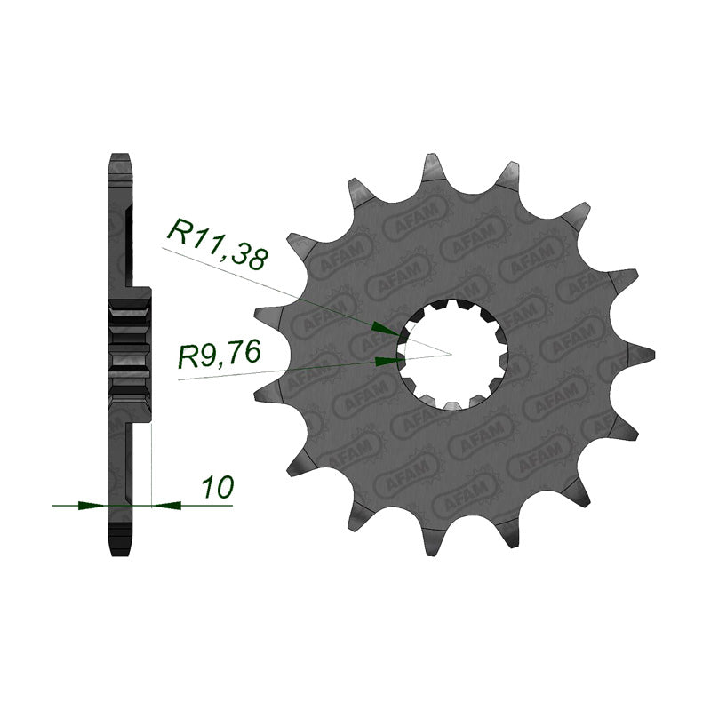 Afam AFAM Front Sprocket 520P 14T - (22303-14)