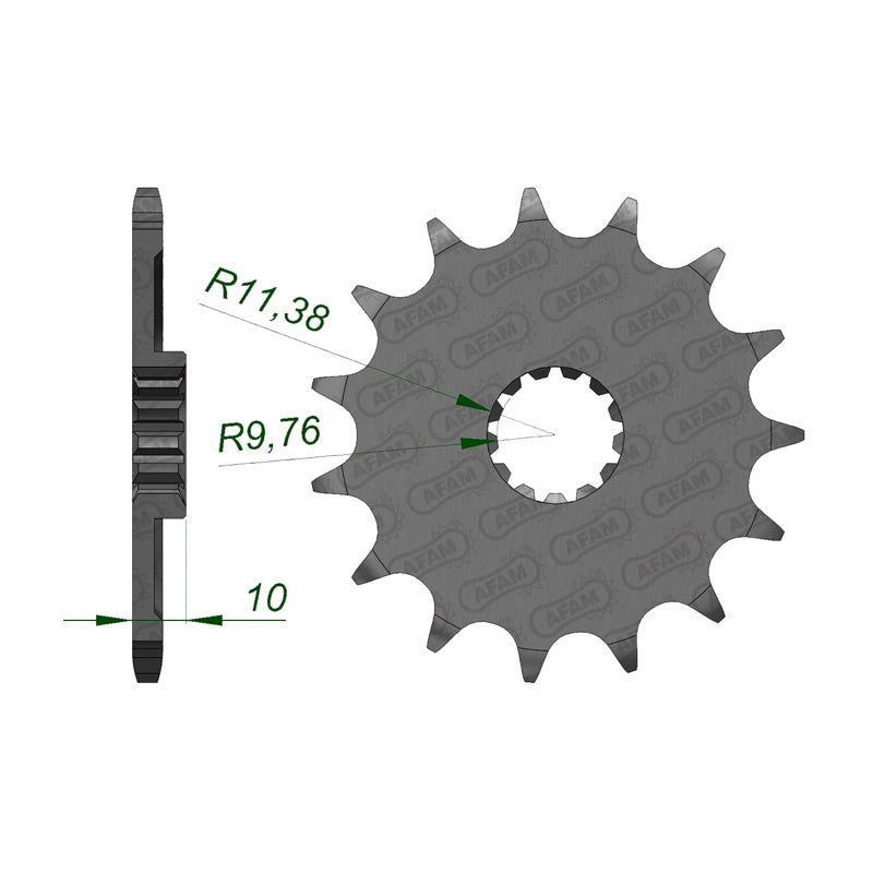 Afam AFAM Front Sprocket 520P 13T - (22303-13)