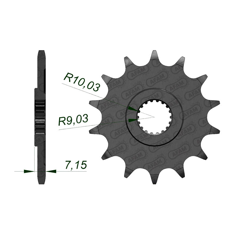 Afam AFAM Front Sprocket 520P 14T - (22203-14)