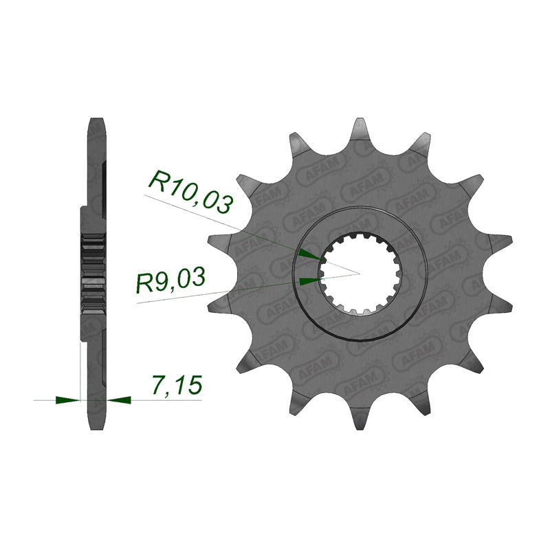 Afam AFAM Front Sprocket 520P 13T - (22203-13)