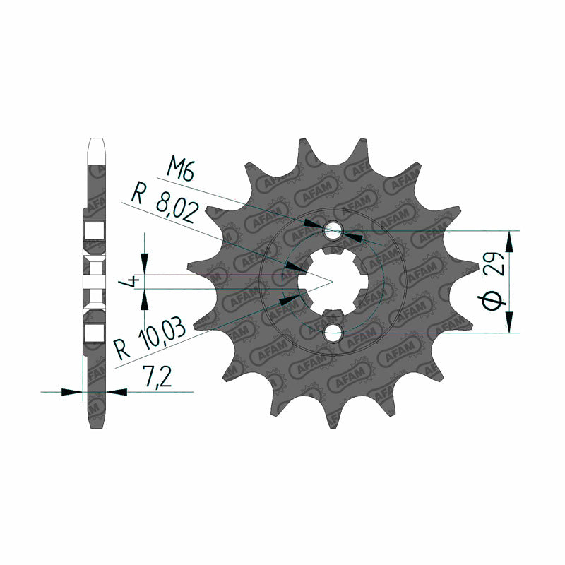 Afam AFAM Front Sprocket 520P 15T - (22305-15)