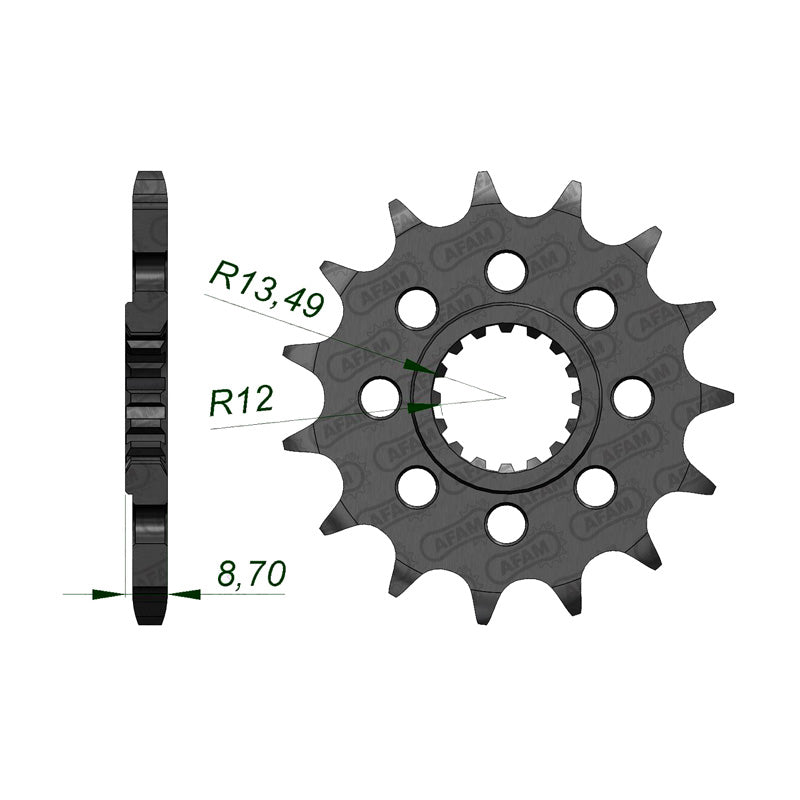 Afam AFAM Front Sprocket 525P 16T - (22901-16)