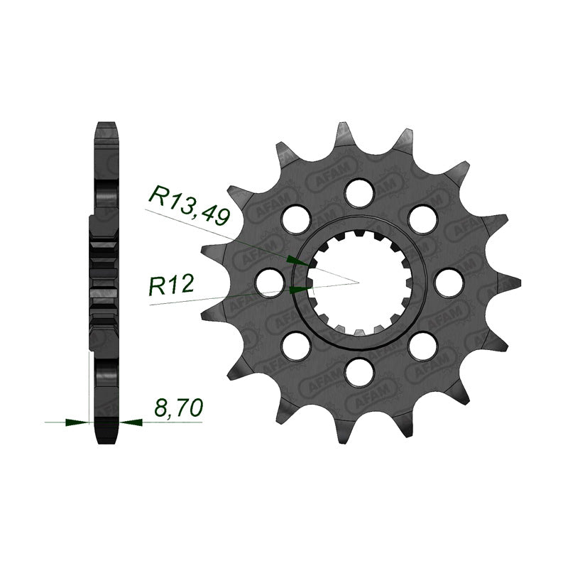 Afam AFAM Front Sprocket 525P 17T - (22901-17)
