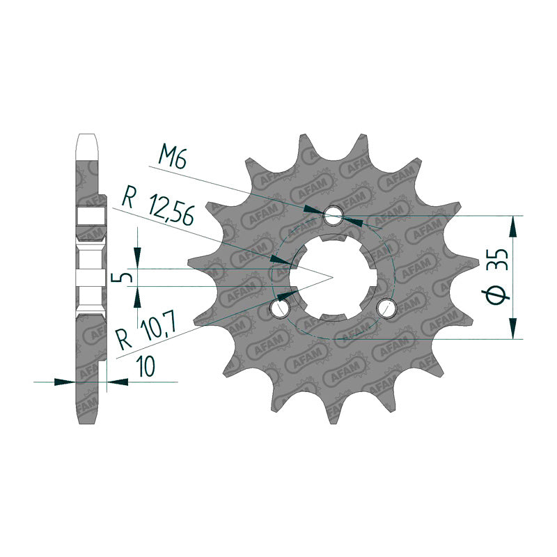 Afam AFAM Front Sprocket 525P 14T - (22602-14)
