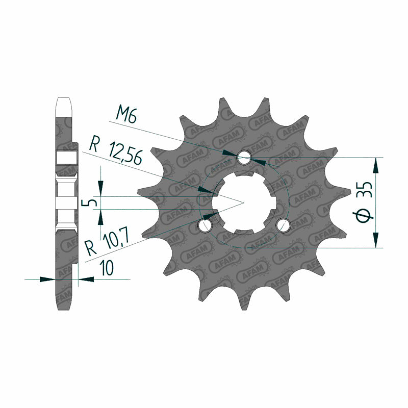 Afam AFAM Front Sprocket 525P 15T - (22602-15)