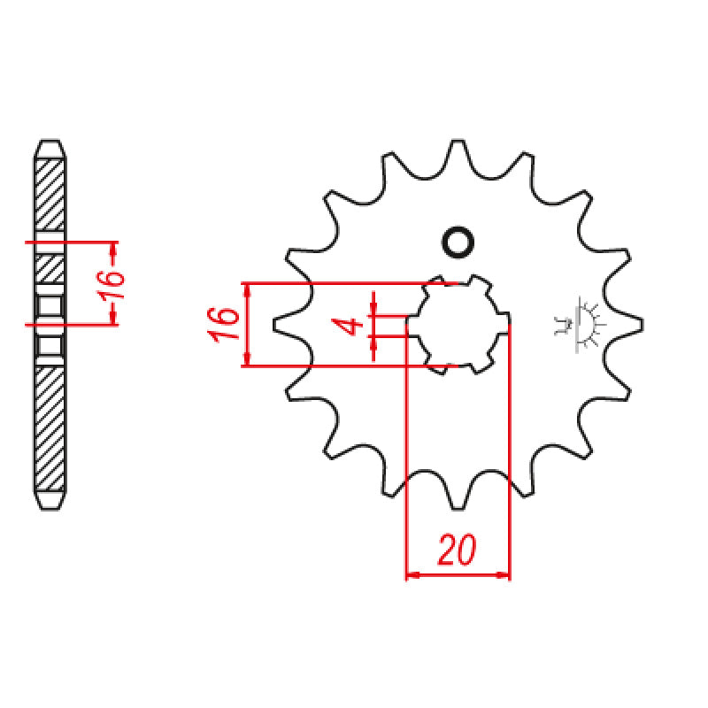 ITL ITL Front Sprocket 420P 13T - (110629)