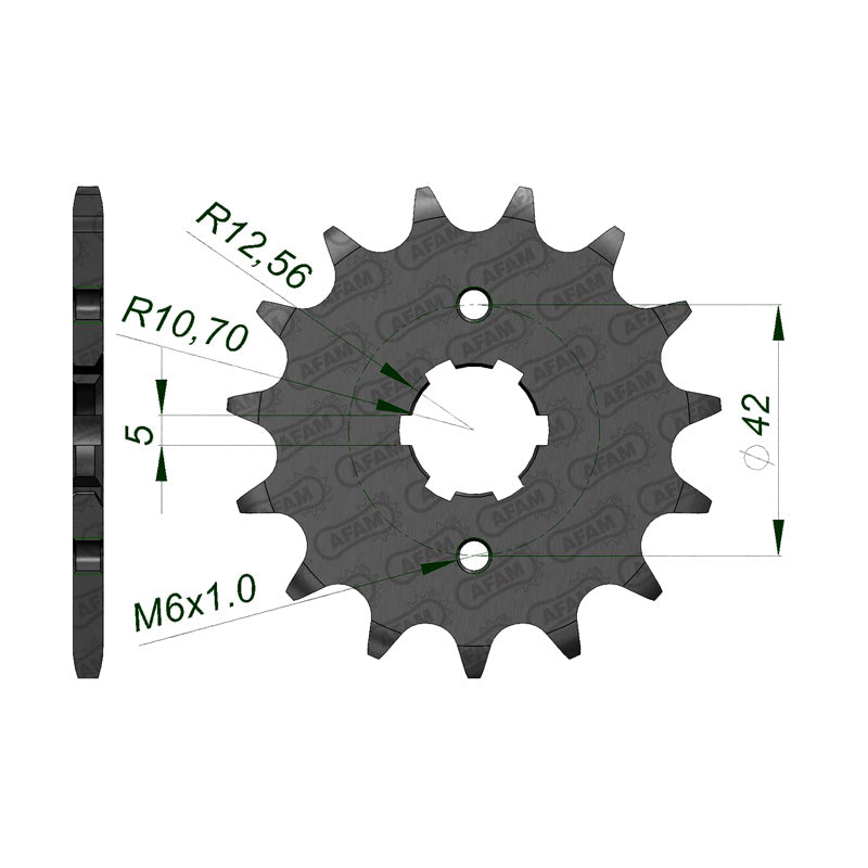 Afam AFAM Front Sprocket 520P 14T - (21301-14)