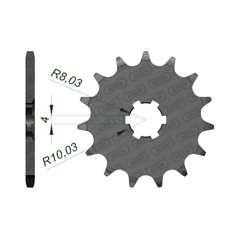 Afam AFAM Front Sprocket 420P 13T - (30100-13)