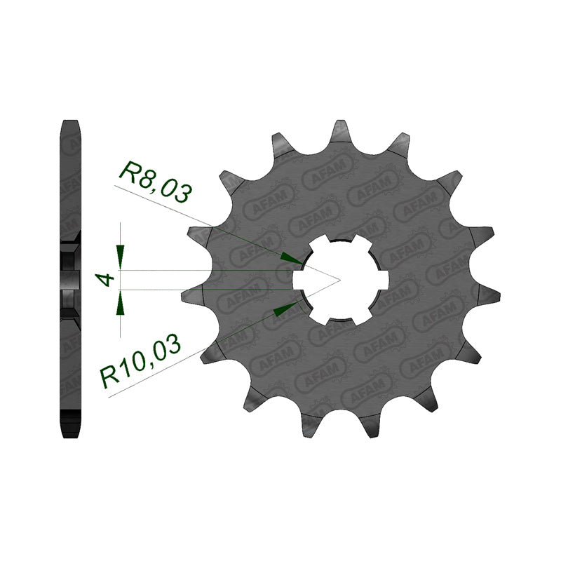 Afam AFAM Front Sprocket 420P 14T - (30100-14)