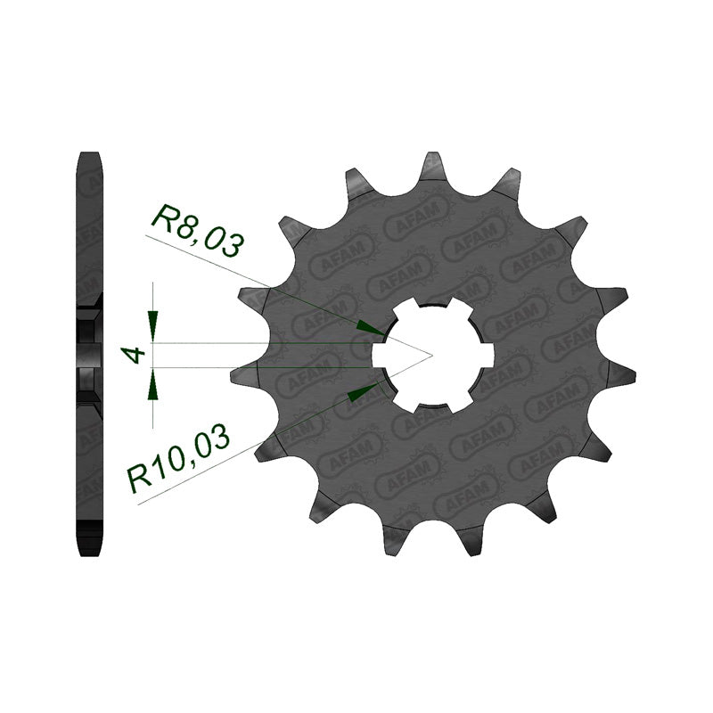 Afam AFAM Front Sprocket 420P 12T - (30100-12)