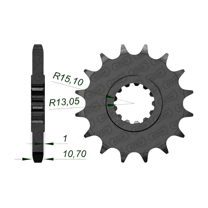 Afam AFAM Front Sprocket 530P 15T - (21801-15)