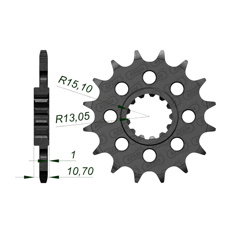 Afam AFAM Front Sprocket 520P 14T - (21804-14)