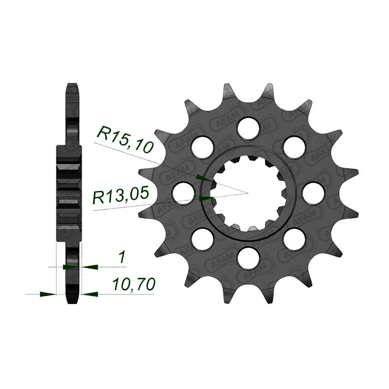 Afam AFAM Front Sprocket 520P 17T - (21804-17)