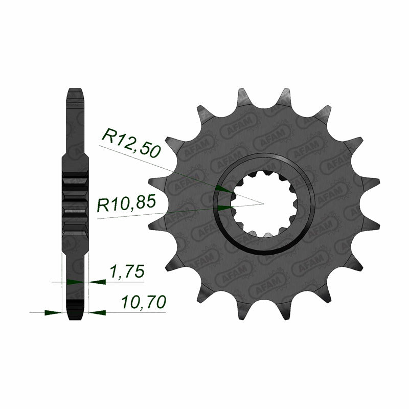 Afam AFAM Front Sprocket 525P 15T - (21606-15)