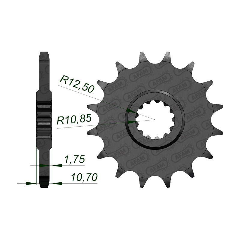 Afam AFAM Front Sprocket 525P 16T - (21606-16)