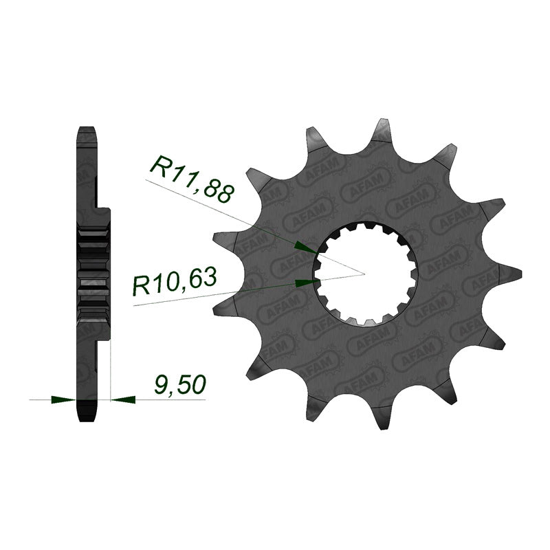 Afam AFAM Front Sprocket 520P 14T - (22406-14)