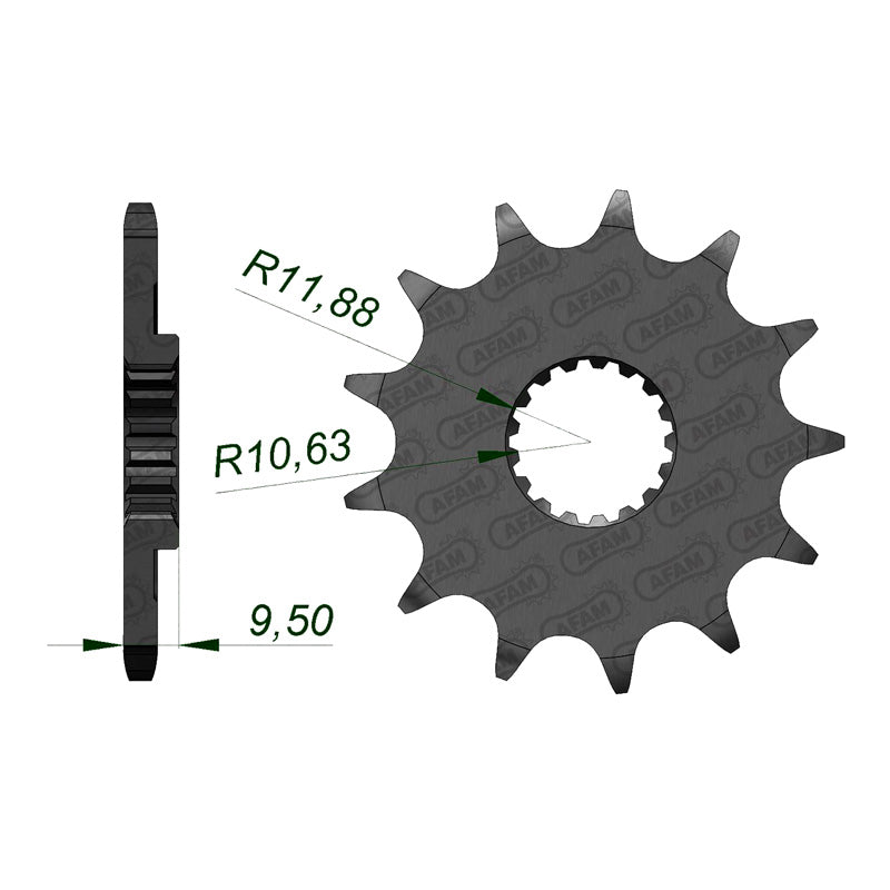 Afam AFAM Front Sprocket 520P 15T - (22406-15)