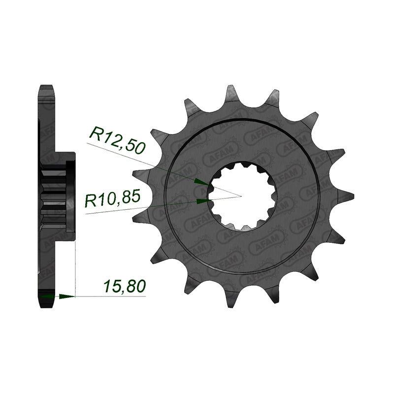 Afam AFAM Front Sprocket 525P 14T - (24508-14)