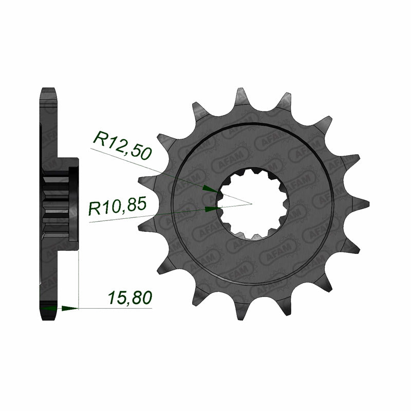 Afam AFAM Front Sprocket 525P 15T - (24508-15)