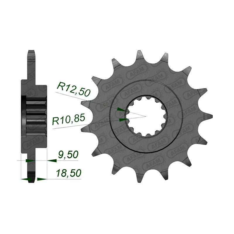 Afam AFAM Front Sprocket 520P 14T - (24603-14)
