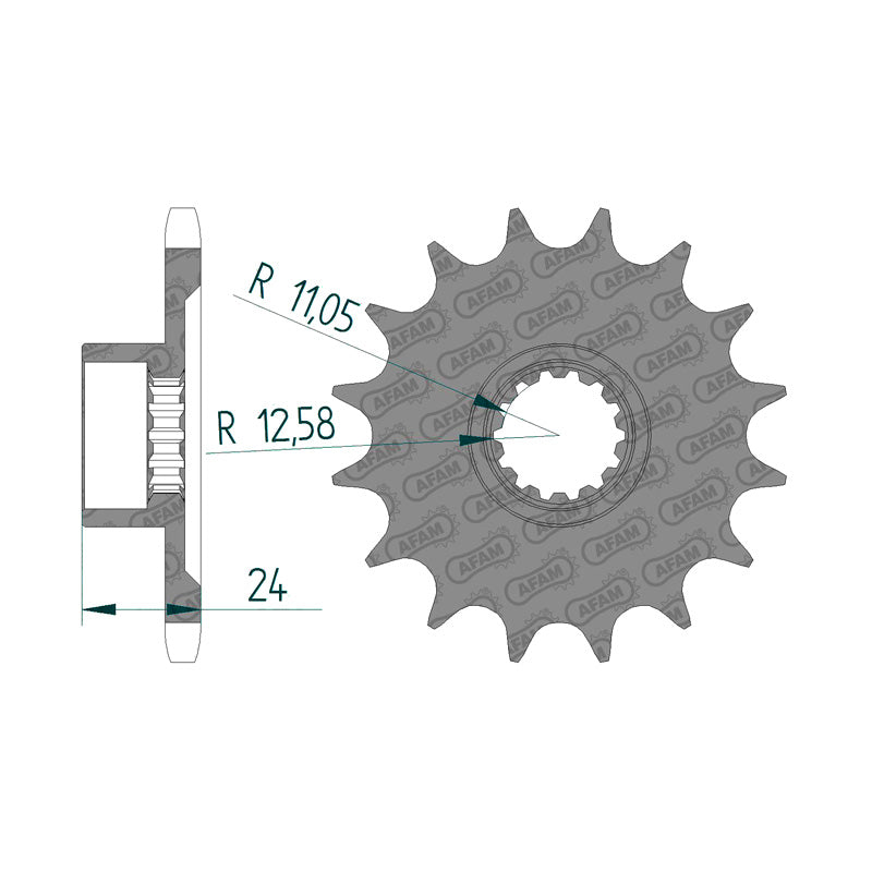 Afam AFAM Front Sprocket 525P 16T - (94605-16)