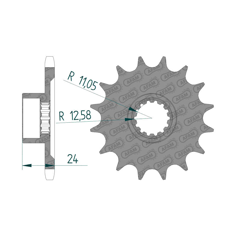 Afam AFAM Front Sprocket 525P 17T - (94605-17)