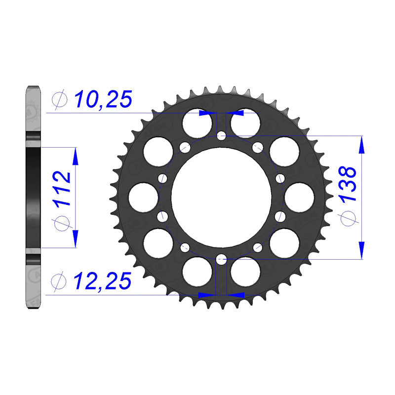 Afam AFAM Rear Sprocket Alum. 520P 49T - (11509-49)