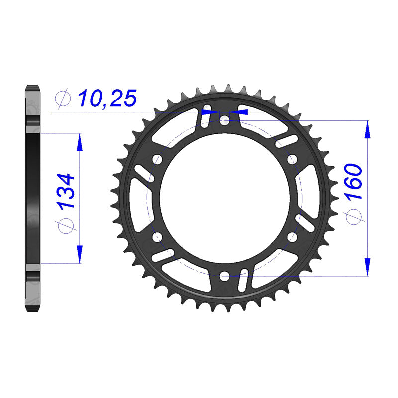 Afam AFAM Rear Sprocket Alum. 520P 45T - (11618K-45)