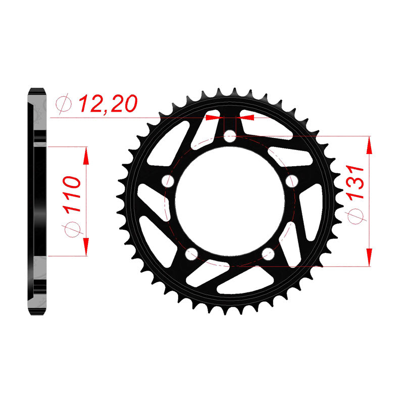 Afam AFAM Rear Sprocket Steel 525P 45T - (164800-45)