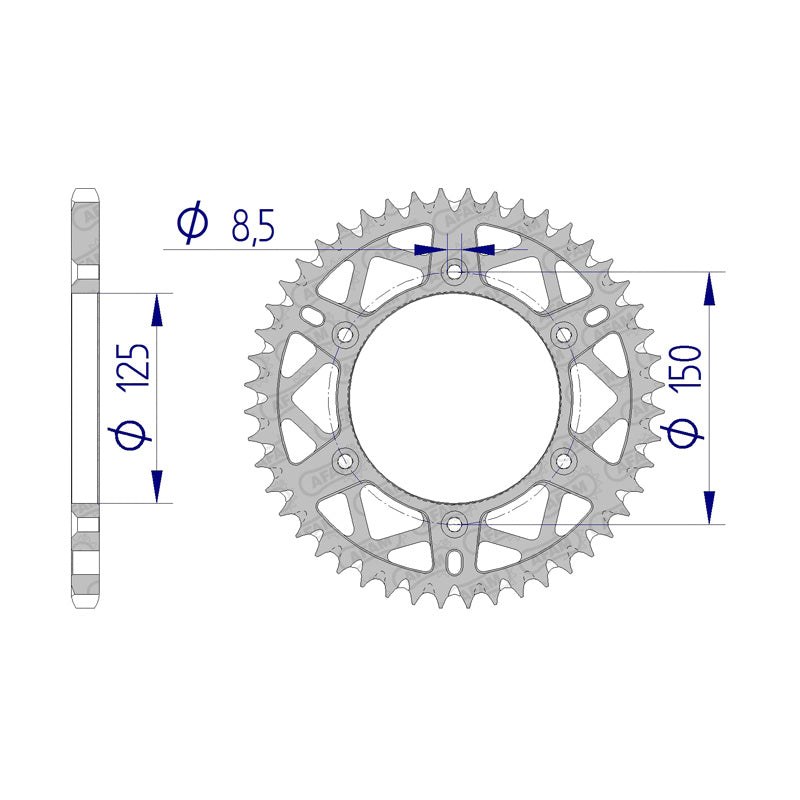 Afam AFAM Rear Sprocket Alum. 520P 49T - (72304-49)