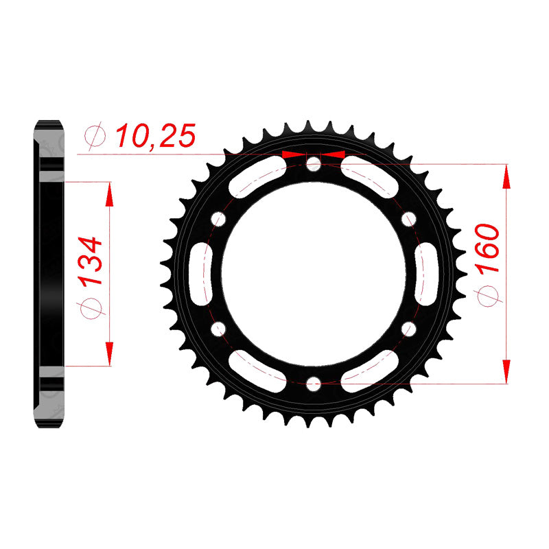 Afam AFAM Rear Sprocket Steel 530P 43T - (10616-43)