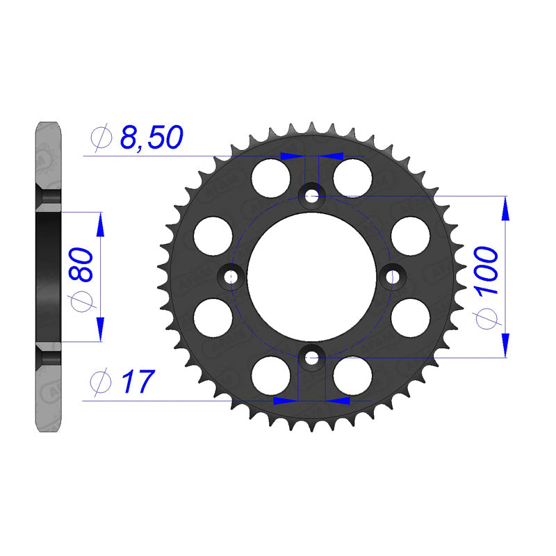 Afam AFAM Rear Sprocket Alum. 428P 50T - (11110-50)