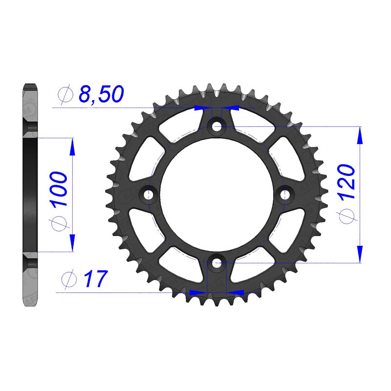 Afam AFAM Rear Sprocket Alum. 420P 47T - (13116-47)