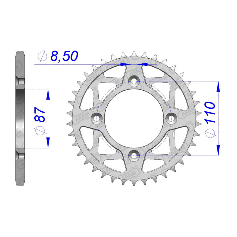 Afam AFAM Rear Sprocket Alum. 520P 42T - (13311-42)