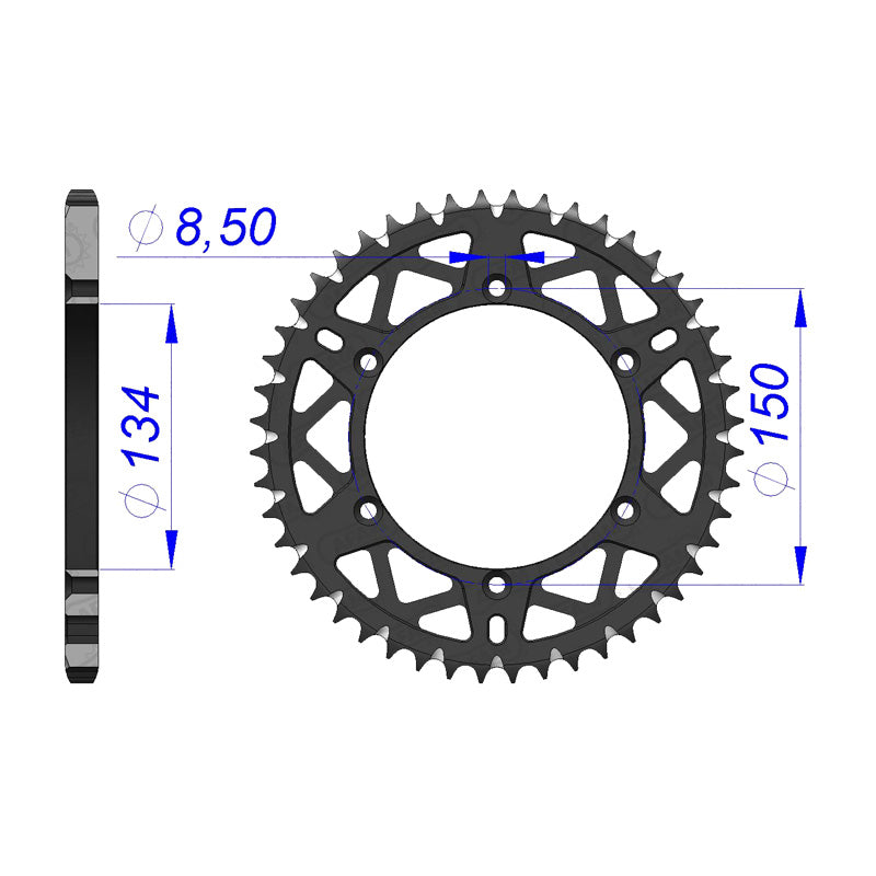 Afam AFAM Rear Sprocket Alum. 520P 51T - (17206-51)