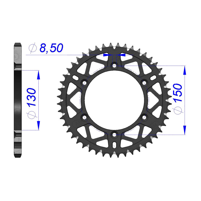 Afam AFAM Rear Sprocket Alum. 520P 50T - (13323-50)