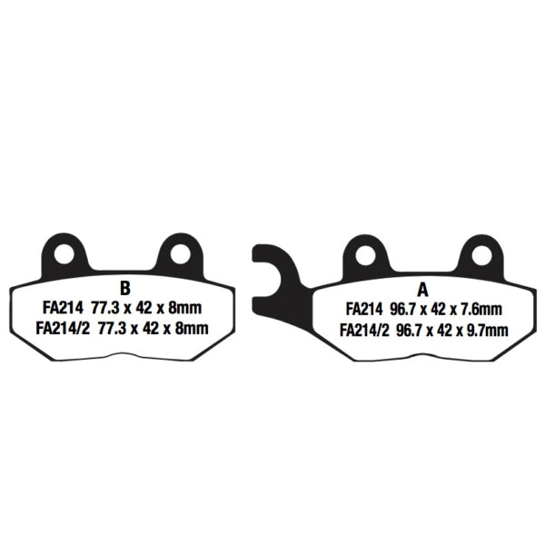 EBC FA214/2V Brake PAD FT